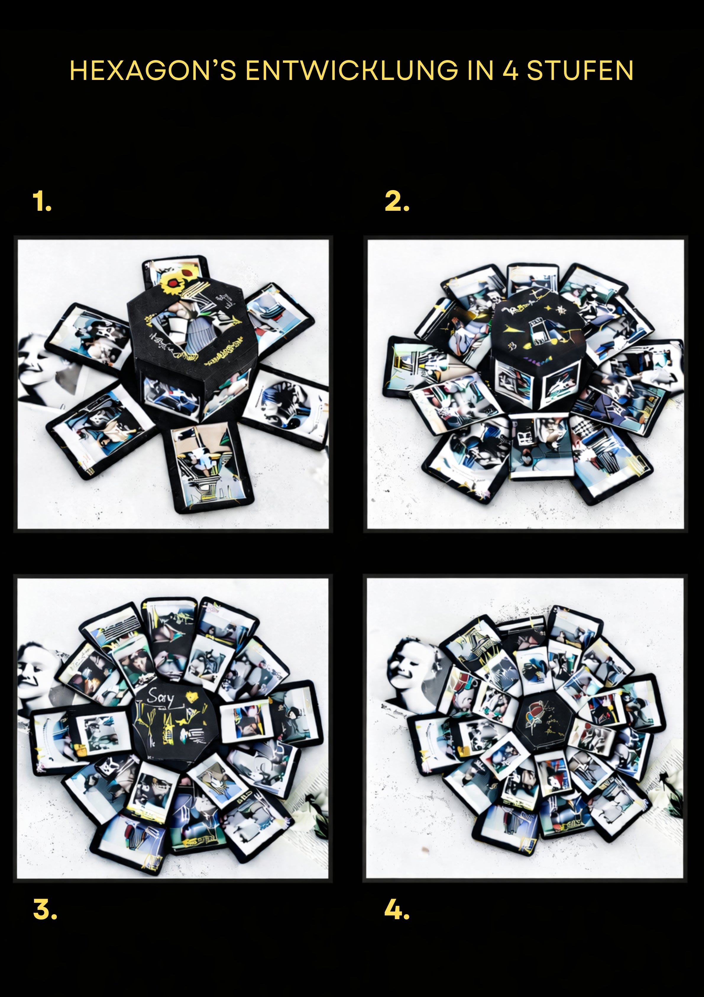 delightatelier Schwarz / Hexagon Sweet Moment's Überraschungbox